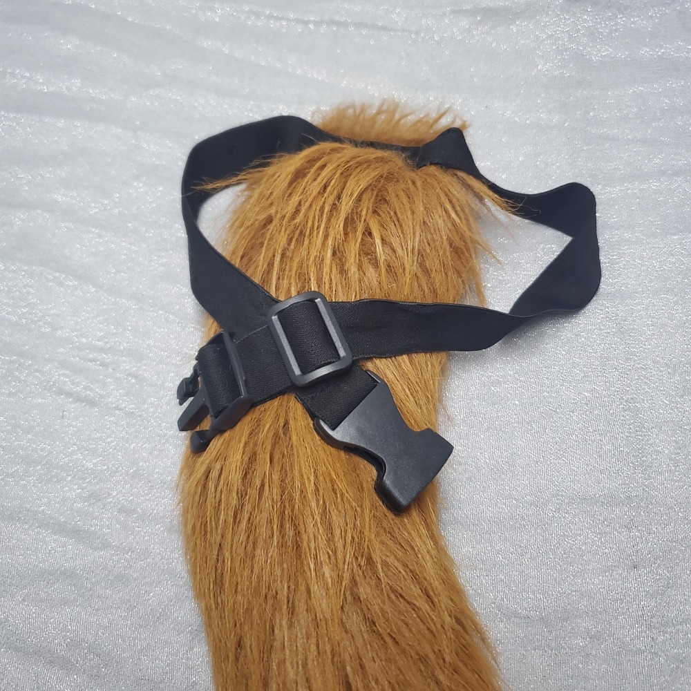 Faux Fur Fox Tail Cosplay Costume Accessory Orange White Tip Adjustable Belt